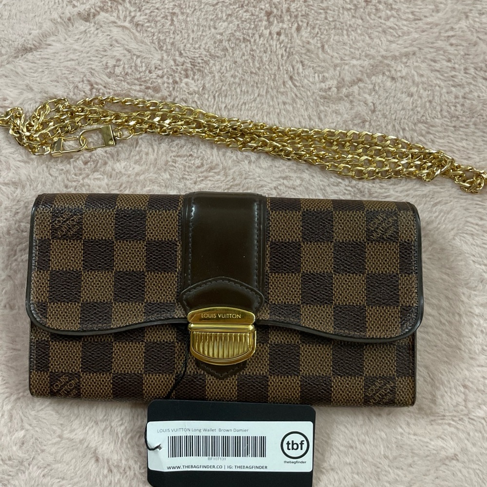 Louis Vuitton Long Wallet Brown Damier